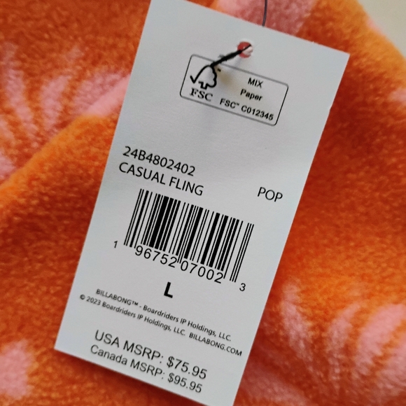 BILLABONG NEW Casual Fling Half Zip Pullover Fleece - Picture 13 of 14